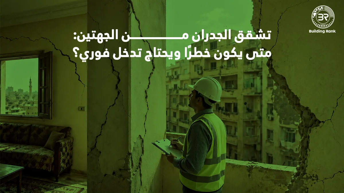 تشقق الجدران من الجهتين